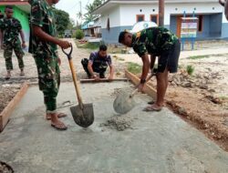 TMMD ke-128 Bangun Jalan Rabat 60 Meter di Desa Moain