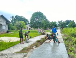 Satgas TMMD Rampungkan Jalan Rabat Beton di Desa Moain, Warga Nikmati Akses Baru