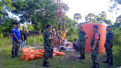 TMMD Pulau Moa Kebut Pembangunan Sumur Bor, Progres Capai 80 Persen