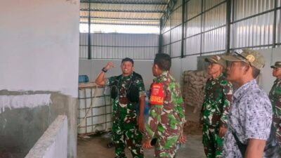 Dandim Pulau Moa Tinjau Pembangunan Koperasi Desa Merah Putih di Pulau Letti