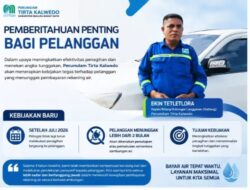 Perumdam Tirta Kalwedo Tegas Putus Sambungan Pelanggan Menunggak Lebih dari 2 Bulan