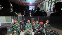 Kodim Pulau Moa Ajak Warga Tiakur Bersatu Lewat Nobar Piala Dunia 2026