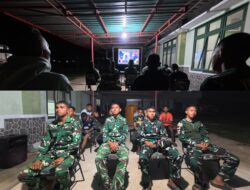 Kodim Pulau Moa Ajak Warga Tiakur Bersatu Lewat Nobar Piala Dunia 2026