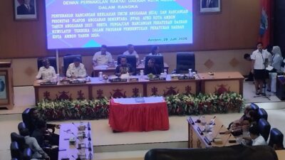 Wali Kota Ambon Serahkan Rancangan KUA-PPAS APBD 2027 ke DPRD, Target Pertumbuhan Ekonomi 5,7 Persen