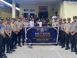Siswa SIP Angkatan 56 Polda Maluku Bagikan Sembako untuk Anak Panti