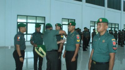 Dandim 1511/Pulau Moa Pimpin Korp Raport Kenaikan Pangkat Prajurit