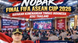 Nobar Final ASEAN Cup 2026, Kapolres MBD dan Warga Tiakur Rayakan Kemenangan Timnas Indonesia