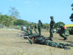 Kodim 1511/Pulau Moa Gelar Latihan Menembak Triwulan, Asah Kemampuan Prajurit