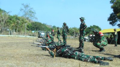Kodim 1511/Pulau Moa Gelar Latihan Menembak Triwulan, Asah Kemampuan Prajurit